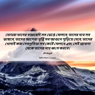 Picture 06 - দ্বিতীয় বিৱৰণ 12:3 BENIRV - তোমরা তাদের - Bible Verse Picture
