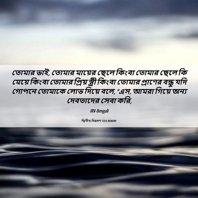 Picture 06 - দ্বিতীয় বিৱৰণ 13:6 BENIRV - তোমার ভাই, তোমার - Bible Verse Picture