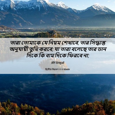 Picture 06 - দ্বিতীয় বিৱৰণ 17:11 BENIRV - তারা তোমাকে যে - Bible Verse Picture