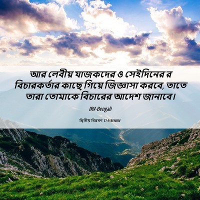 Picture 06 - দ্বিতীয় বিৱৰণ 17:9 BENIRV - আর লেবীয় যাজকদের - Bible Verse Picture