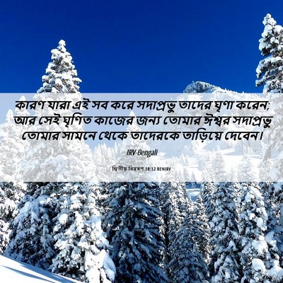 Picture 06 - দ্বিতীয় বিৱৰণ 18:12 BENIRV - কারণ যারা এই সব করে - Bible Verse Picture