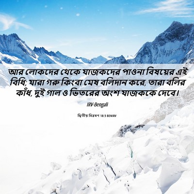 Picture 06 - দ্বিতীয় বিৱৰণ 18:3 BENIRV - আর লোকদের থেকে - Bible Verse Picture
