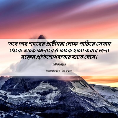 Picture 06 - দ্বিতীয় বিৱৰণ 19:12 BENIRV - তবে তার শহরের - Bible Verse Picture