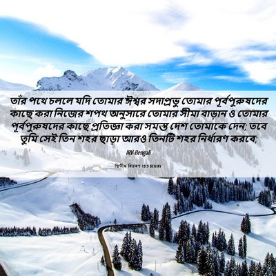 Picture 06 - দ্বিতীয় বিৱৰণ 19:9 BENIRV - তাঁর পথে চললে যদি - Bible Verse Picture