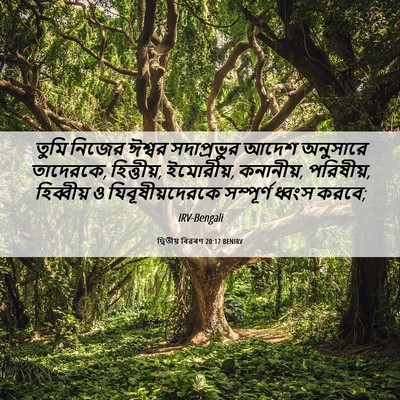 Picture 06 - দ্বিতীয় বিৱৰণ 20:17 BENIRV - তুমি নিজের ঈশ্বর - Bible Verse Picture