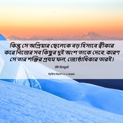 Picture 06 - দ্বিতীয় বিৱৰণ 21:17 BENIRV - কিন্তু সে - Bible Verse Picture