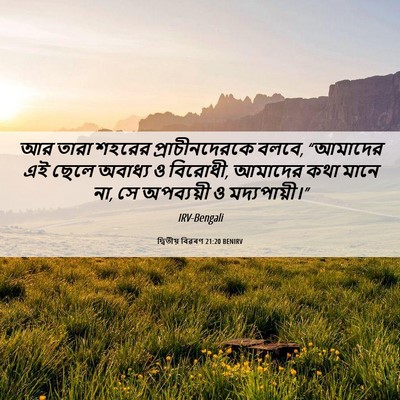 Picture 06 - দ্বিতীয় বিৱৰণ 21:20 BENIRV - আর তারা শহরের - Bible Verse Picture