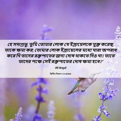 Picture 06 - দ্বিতীয় বিৱৰণ 21:8 BENIRV - হে সদাপ্রভু, তুমি - Bible Verse Picture