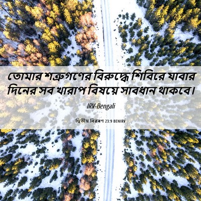 Picture 06 - দ্বিতীয় বিৱৰণ 23:9 BENIRV - তোমার শত্রুগণের - Bible Verse Picture