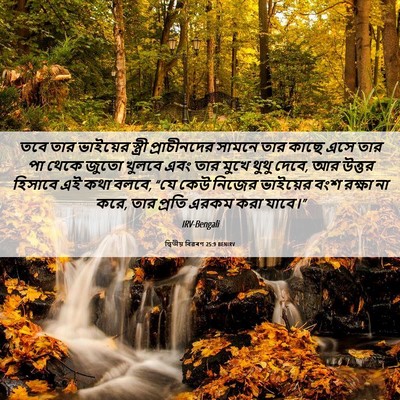 Picture 06 - দ্বিতীয় বিৱৰণ 25:9 BENIRV - তবে তার ভাইয়ের - Bible Verse Picture