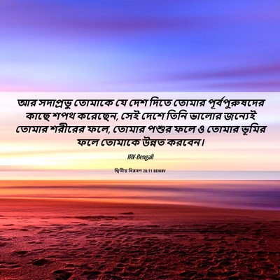 Picture 06 - দ্বিতীয় বিৱৰণ 28:11 BENIRV - আর সদাপ্রভু - Bible Verse Picture