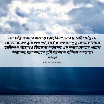 Picture 06 - দ্বিতীয় বিৱৰণ 28:20 BENIRV - যে পর্যন্ত তোমার - Bible Verse Picture