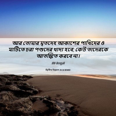 Picture 06 - দ্বিতীয় বিৱৰণ 28:26 BENIRV - আর তোমার মৃতদেহ - Bible Verse Picture