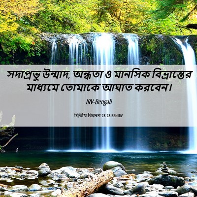 Picture 06 - দ্বিতীয় বিৱৰণ 28:28 BENIRV - সদাপ্রভু উন্মাদ, - Bible Verse Picture