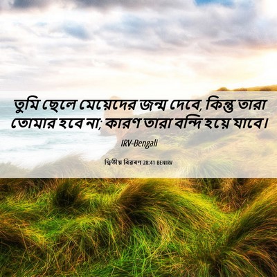 Picture 06 - দ্বিতীয় বিৱৰণ 28:41 BENIRV - তুমি ছেলে - Bible Verse Picture