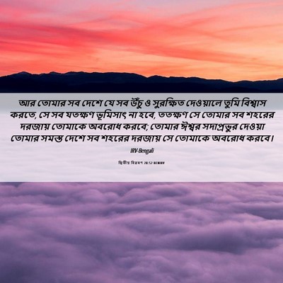 Picture 06 - দ্বিতীয় বিৱৰণ 28:52 BENIRV - আর তোমার সব দেশে যে - Bible Verse Picture