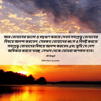 Picture 06 - দ্বিতীয় বিৱৰণ 28:63 BENIRV - আর তোমাদের ভালো ও - Bible Verse Picture