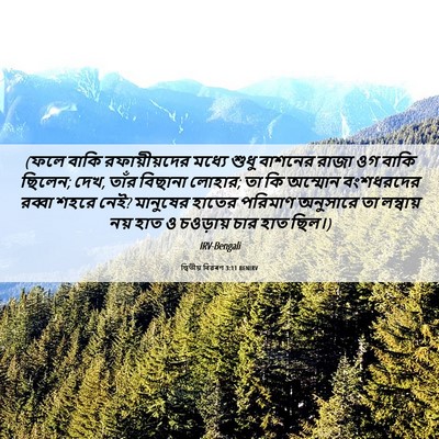 Picture 06 - দ্বিতীয় বিৱৰণ 3:11 BENIRV - (ফলে বাকি - Bible Verse Picture
