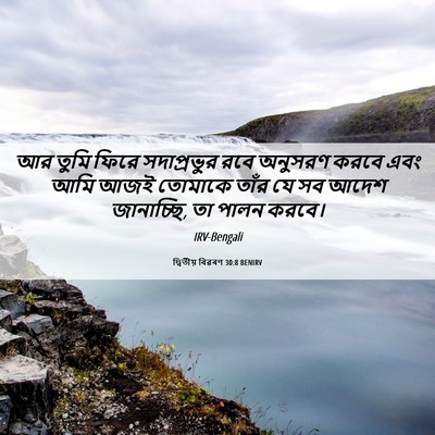 Picture 06 - দ্বিতীয় বিৱৰণ 30:8 BENIRV - আর তুমি ফিরে - Bible Verse Picture