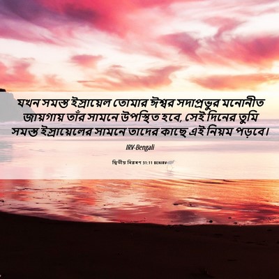 Picture 06 - দ্বিতীয় বিৱৰণ 31:11 BENIRV - যখন সমস্ত - Bible Verse Picture