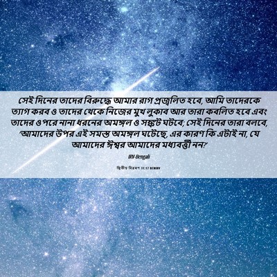 Picture 06 - দ্বিতীয় বিৱৰণ 31:17 BENIRV - সেই দিনের তাদের - Bible Verse Picture