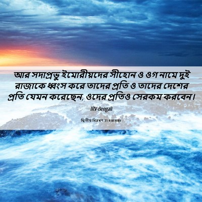 Picture 06 - দ্বিতীয় বিৱৰণ 31:4 BENIRV - আর সদাপ্রভু - Bible Verse Picture