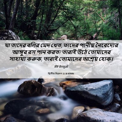 Picture 06 - দ্বিতীয় বিৱৰণ 32:38 BENIRV - যা তাদের বলির মেদ - Bible Verse Picture