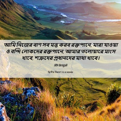 Picture 06 - দ্বিতীয় বিৱৰণ 32:42 BENIRV - আমি নিজের বাণ সব - Bible Verse Picture