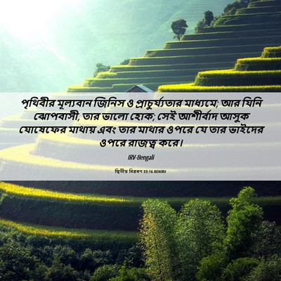 Picture 06 - দ্বিতীয় বিৱৰণ 33:16 BENIRV - পৃথিবীর মূল্যবান - Bible Verse Picture