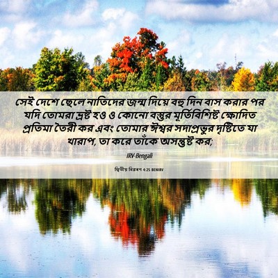 Picture 06 - দ্বিতীয় বিৱৰণ 4:25 BENIRV - সেই দেশে ছেলে - Bible Verse Picture