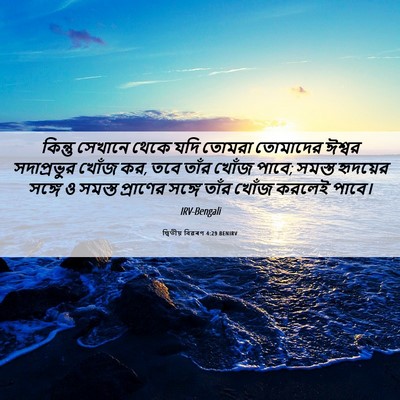 Picture 06 - দ্বিতীয় বিৱৰণ 4:29 BENIRV - কিন্তু সেখানে - Bible Verse Picture