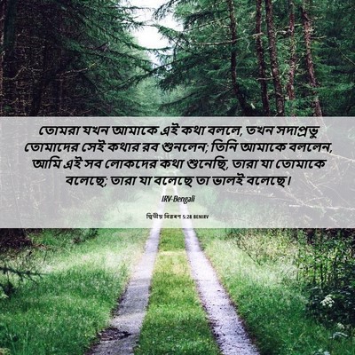 Picture 06 - দ্বিতীয় বিৱৰণ 5:28 BENIRV - তোমরা যখন আমাকে এই - Bible Verse Picture