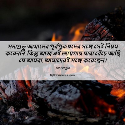 Picture 06 - দ্বিতীয় বিৱৰণ 5:3 BENIRV - সদাপ্রভু আমাদের - Bible Verse Picture