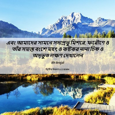 Picture 06 - দ্বিতীয় বিৱৰণ 6:22 BENIRV - এবং আমাদের সামনে - Bible Verse Picture