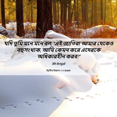 Picture 06 - দ্বিতীয় বিৱৰণ 7:17 BENIRV - যদি তুমি মনে মনে - Bible Verse Picture
