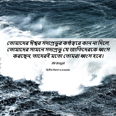 Picture 06 - দ্বিতীয় বিৱৰণ 8:20 BENIRV - তোমাদের ঈশ্বর - Bible Verse Picture