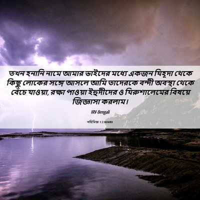 Picture 06 - নহিমিয়া 1:2 BENIRV - তখন হনানি নামে - Bible Verse Picture