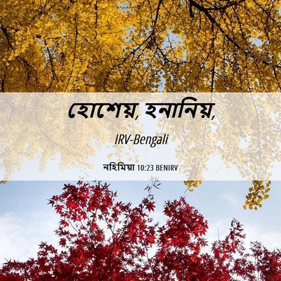 Picture 06 - নহিমিয়া 10:23 BENIRV - হোশেয়, - Bible Verse Picture