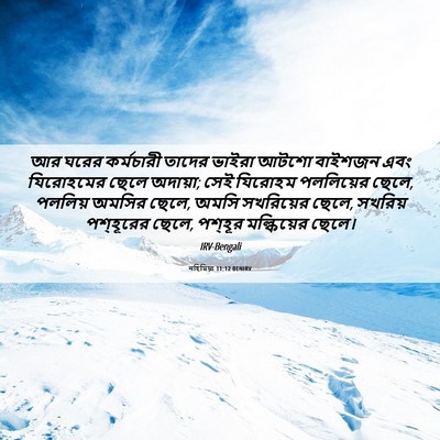 Picture 06 - নহিমিয়া 11:12 BENIRV - আর ঘরের কর্মচারী - Bible Verse Picture