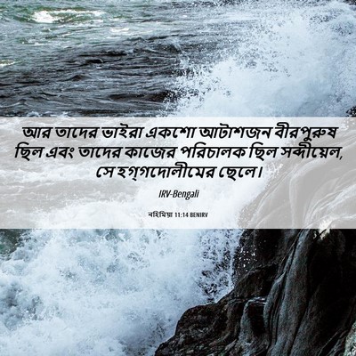 Picture 06 - নহিমিয়া 11:14 BENIRV - আর তাদের ভাইরা - Bible Verse Picture