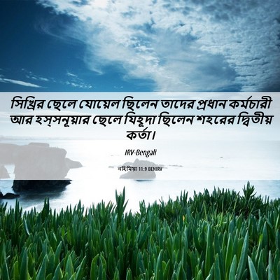 Picture 06 - নহিমিয়া 11:9 BENIRV - সিখ্রির ছেলে - Bible Verse Picture