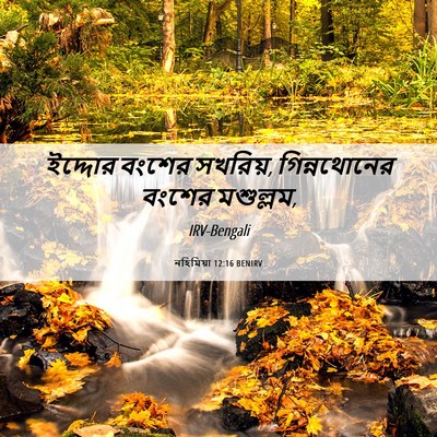 Picture 06 - নহিমিয়া 12:16 BENIRV - ইদ্দোর বংশের - Bible Verse Picture
