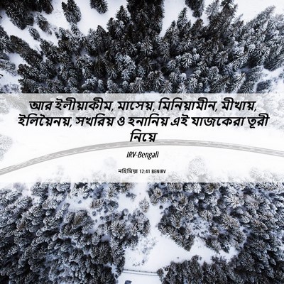 Picture 06 - নহিমিয়া 12:41 BENIRV - আর ইলীয়াকীম, - Bible Verse Picture