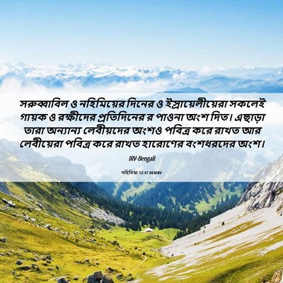 Picture 06 - নহিমিয়া 12:47 BENIRV - সরুব্বাবিল ও - Bible Verse Picture