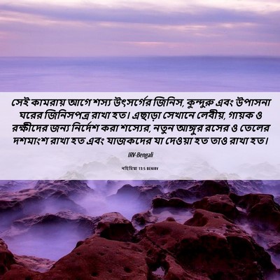 Picture 06 - নহিমিয়া 13:5 BENIRV - সেই কামরায় আগে - Bible Verse Picture