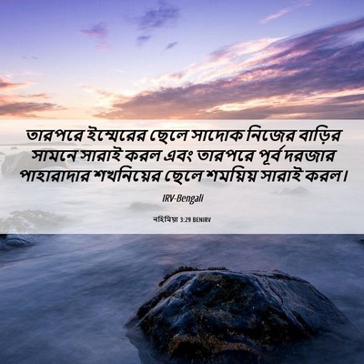 Picture 06 - নহিমিয়া 3:29 BENIRV - তারপরে ইম্মেরের - Bible Verse Picture