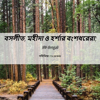 Picture 06 - নহিমিয়া 7:54 BENIRV - বসলীত, মহীদা ও - Bible Verse Picture