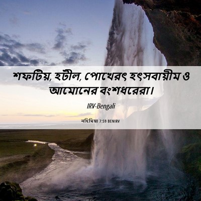 Picture 06 - নহিমিয়া 7:59 BENIRV - শফটিয়, হটীল, - Bible Verse Picture