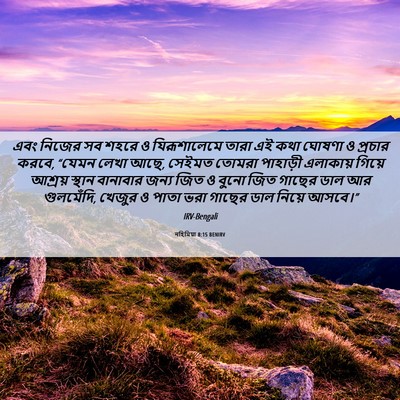 Picture 06 - নহিমিয়া 8:15 BENIRV - এবং নিজের সব শহরে ও - Bible Verse Picture