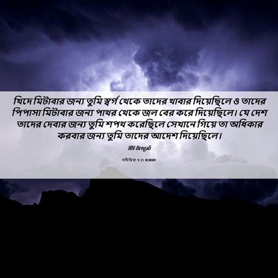 Picture 06 - নহিমিয়া 9:15 BENIRV - খিদে মিটাবার জন্য - Bible Verse Picture